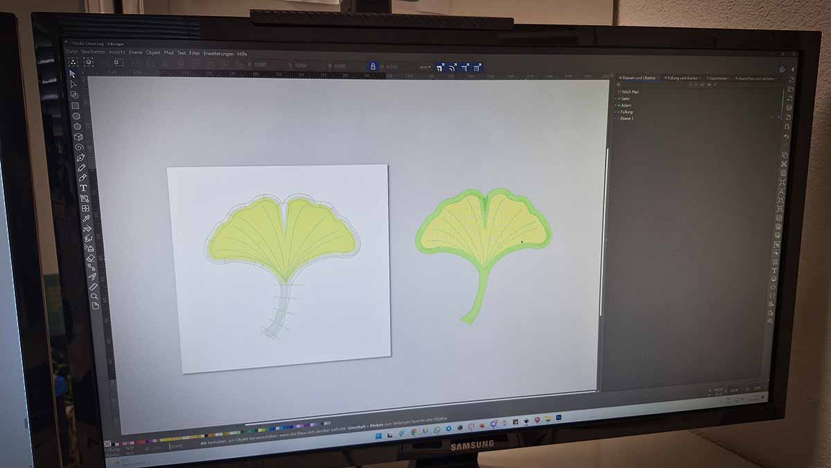 machine embroidery file design created with vector-based software