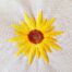 Sunflower embroidery design with long satin stitch petals